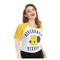 Damen Kurzarm T-Shirt mit Print und Rundhalsausschnitt