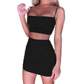 Damen Tanktop und Faltenrock Set mit Schmaler Passform