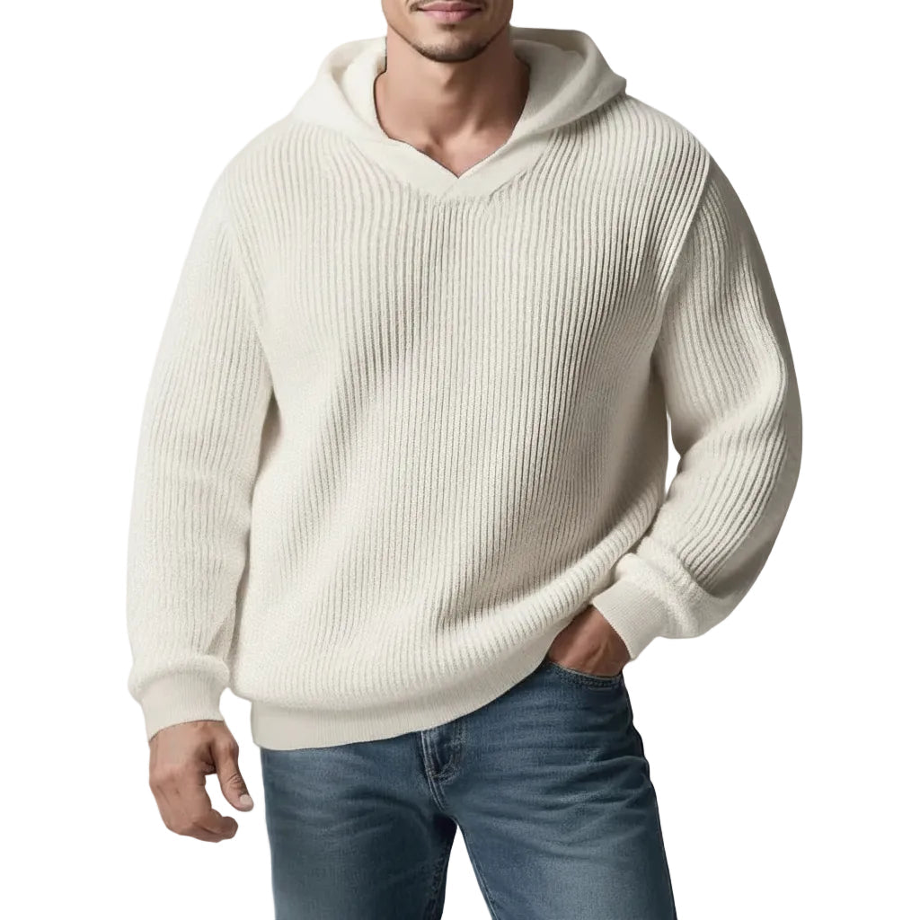 Herren Hoodie mit Rundhalsausschnitt und Lockerer Passform