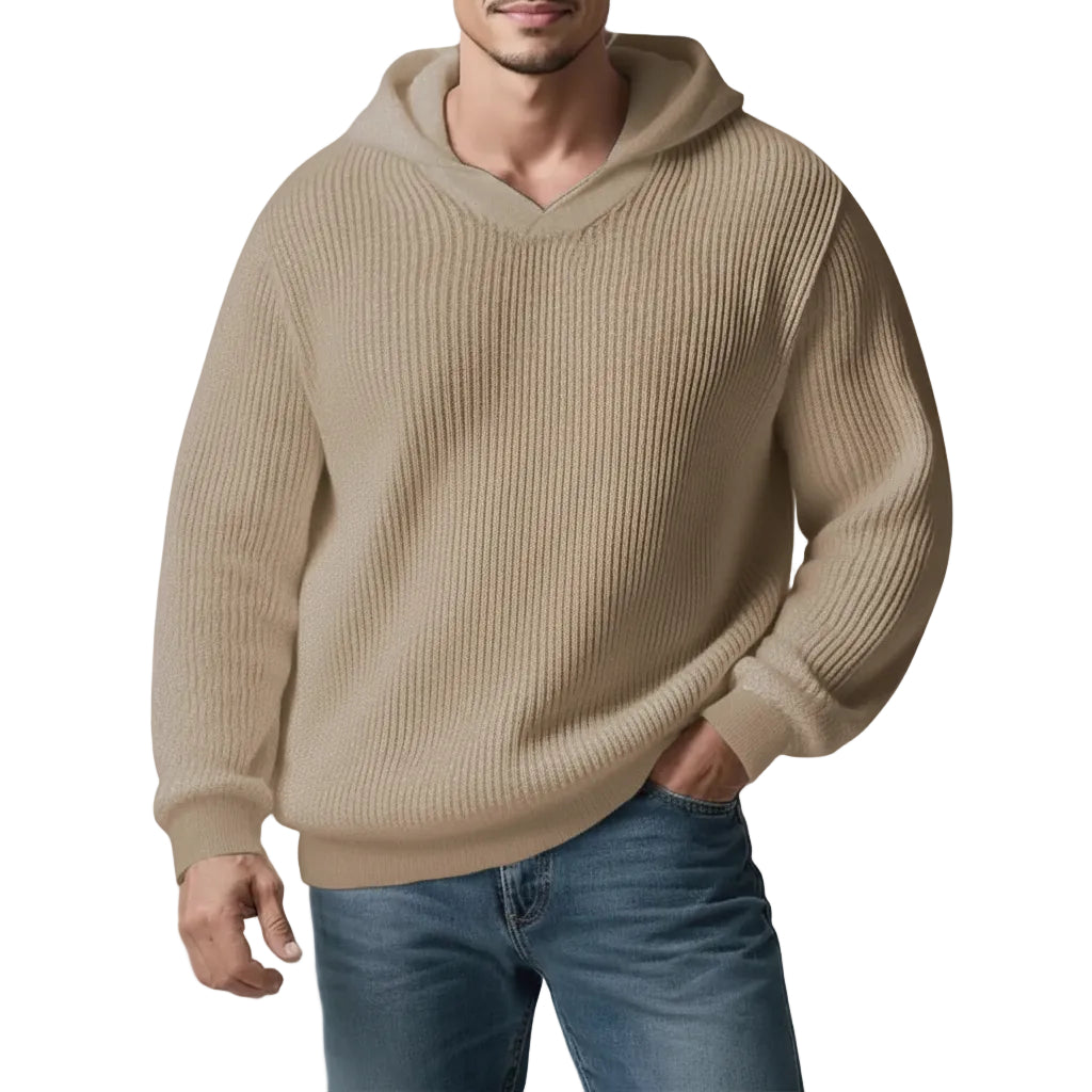 Herren Hoodie mit Rundhalsausschnitt und Lockerer Passform