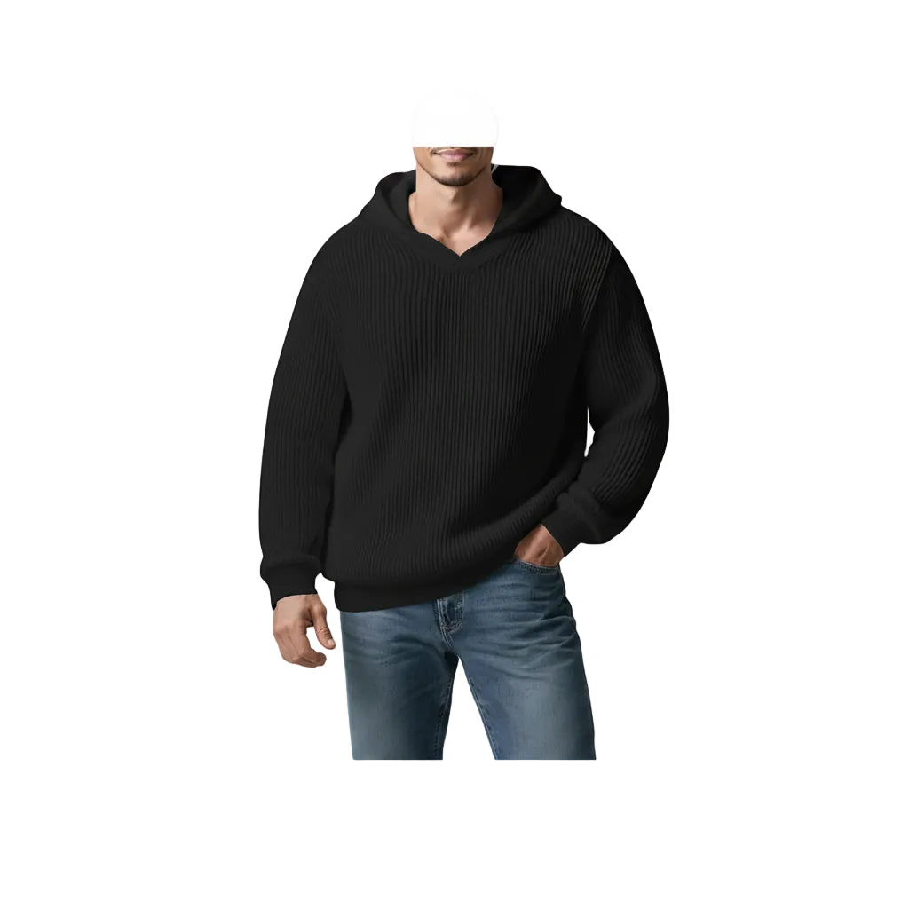 Herren Hoodie mit Rundhalsausschnitt und Lockerer Passform