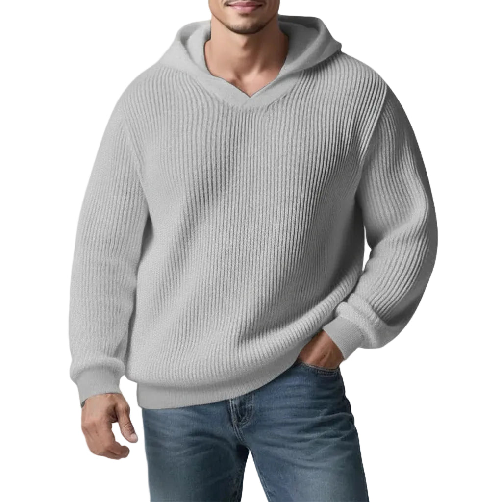 Herren Hoodie mit Rundhalsausschnitt und Lockerer Passform