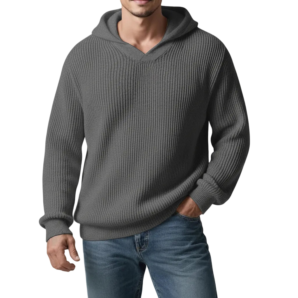 Herren Hoodie mit Rundhalsausschnitt und Lockerer Passform