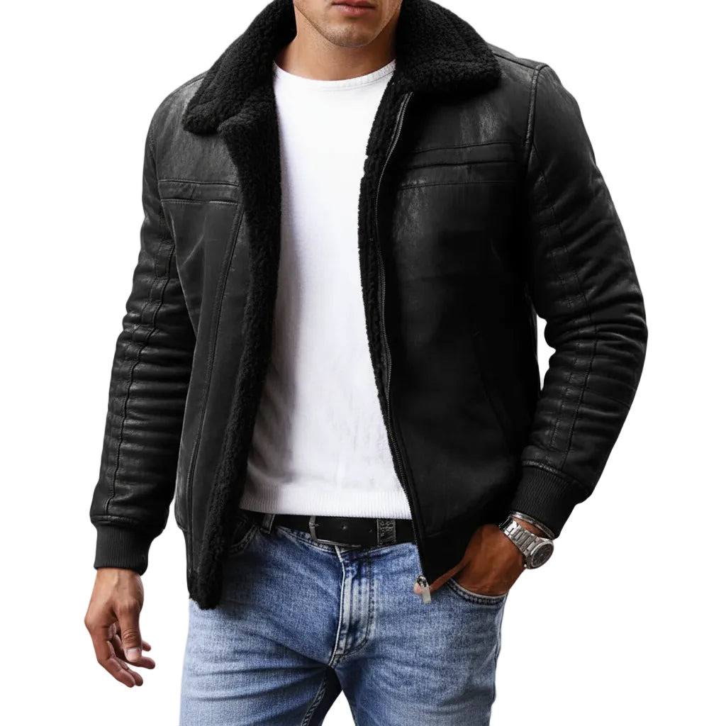 Herren Jacke mit Reißverschluss und Schmaler Passform