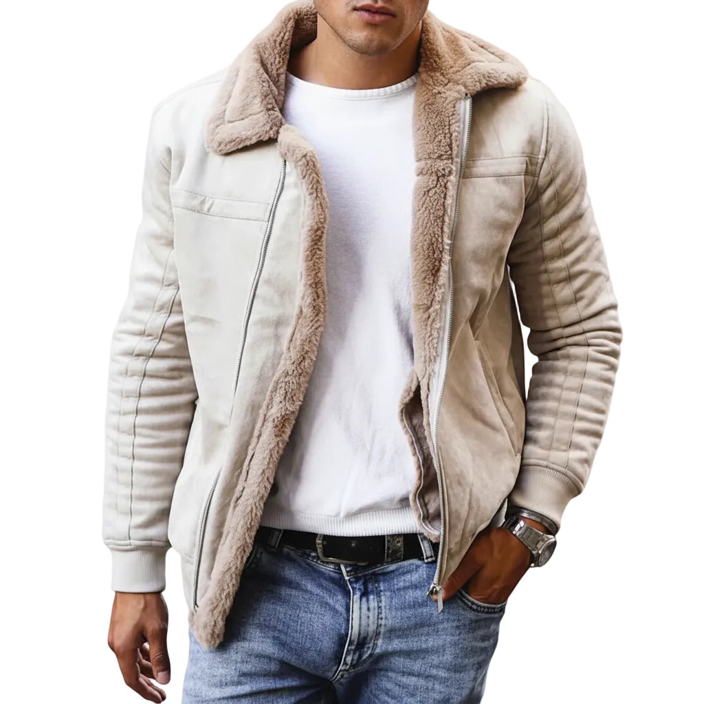 Herren Jacke mit Reißverschluss und Schmaler Passform