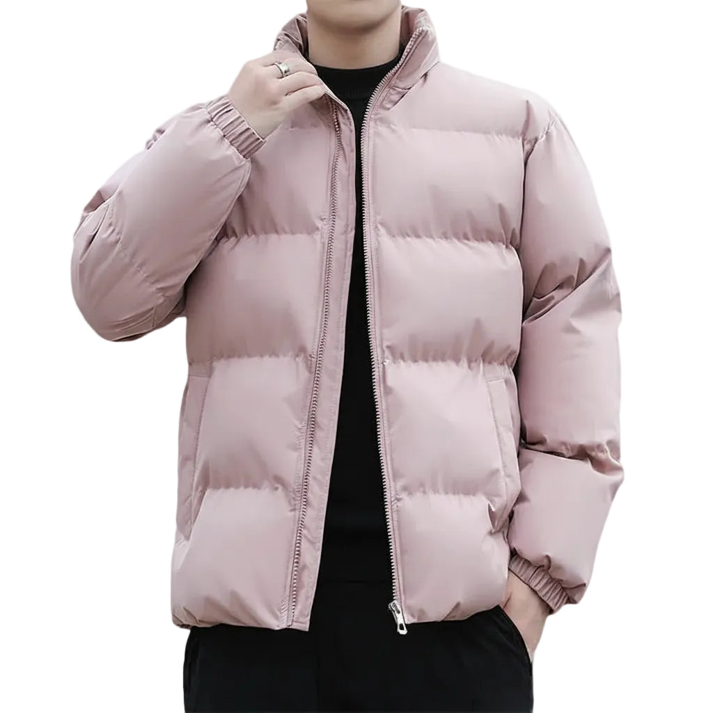 Herren Jacke mit Stehkragen und Lockerer Passform