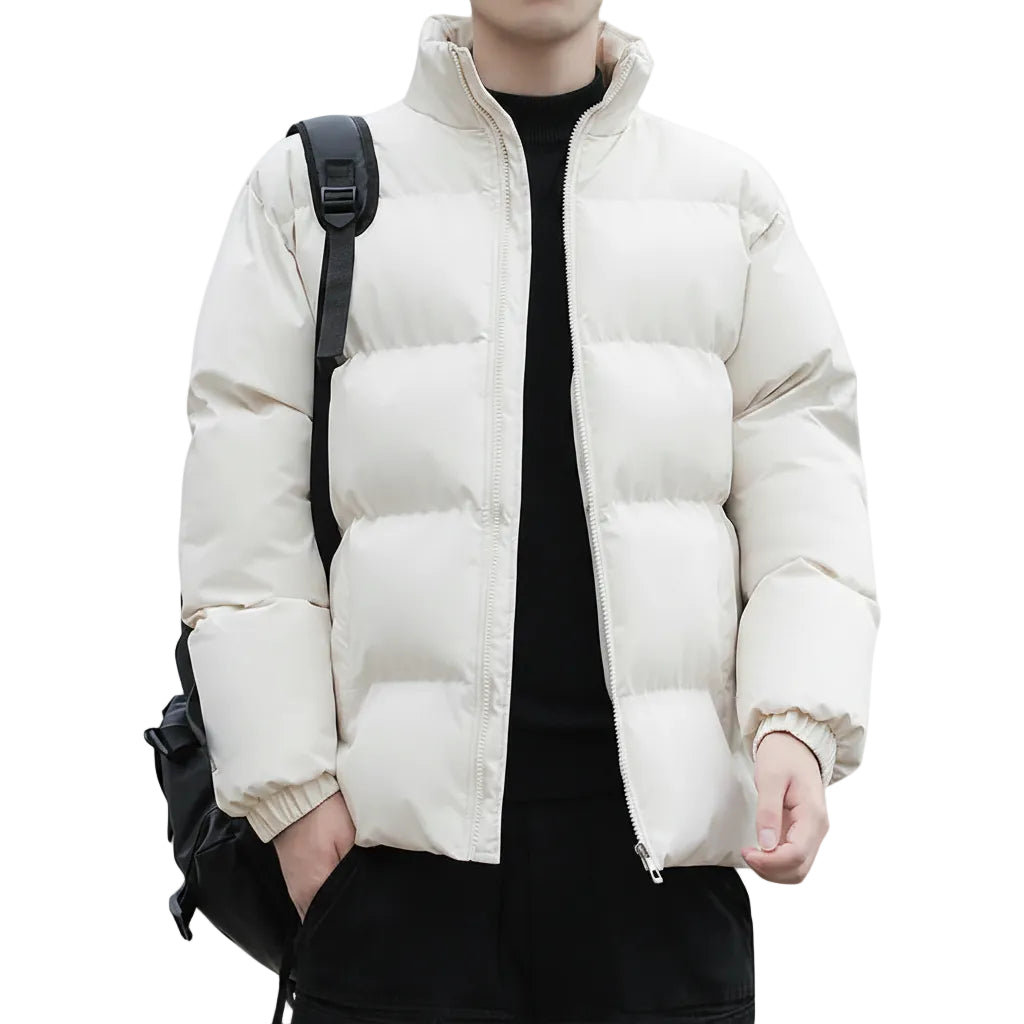 Herren Jacke mit Stehkragen und Lockerer Passform