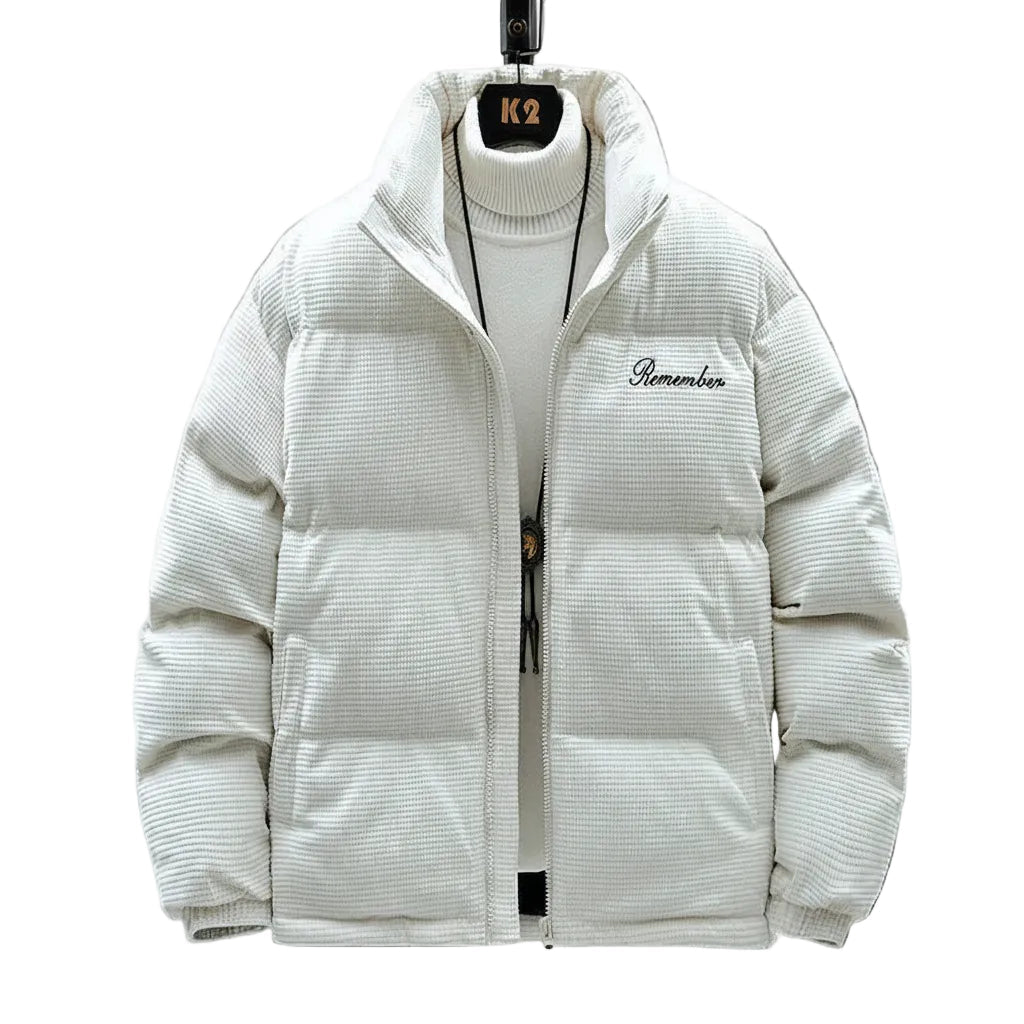 Herren Jacke mit Waffelstruktur und Knopfleiste