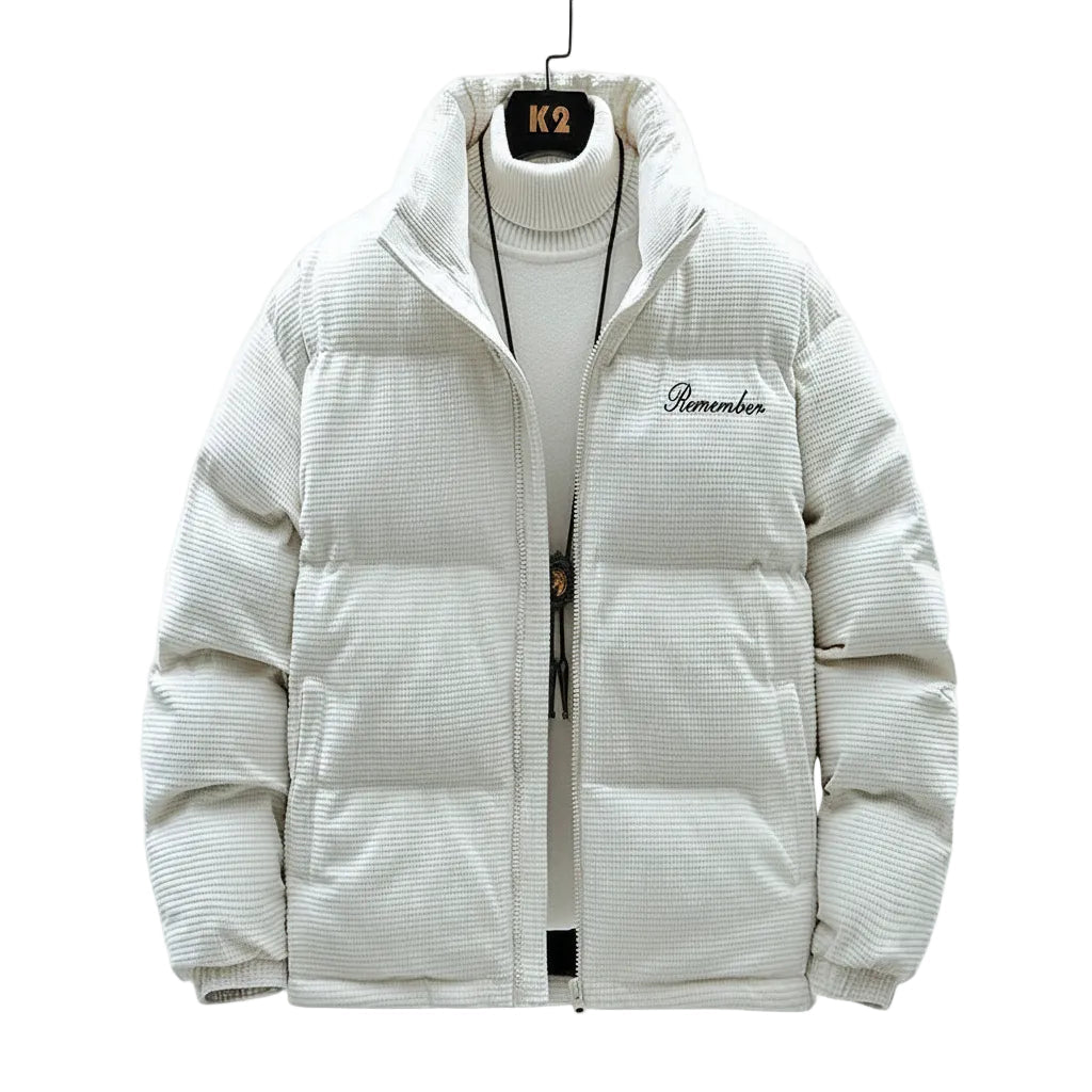 Herren Jacke mit Waffelstruktur und Knopfleiste