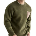 Herren Strick Sweater mit Rundhalsausschnitt und Gerader Passform